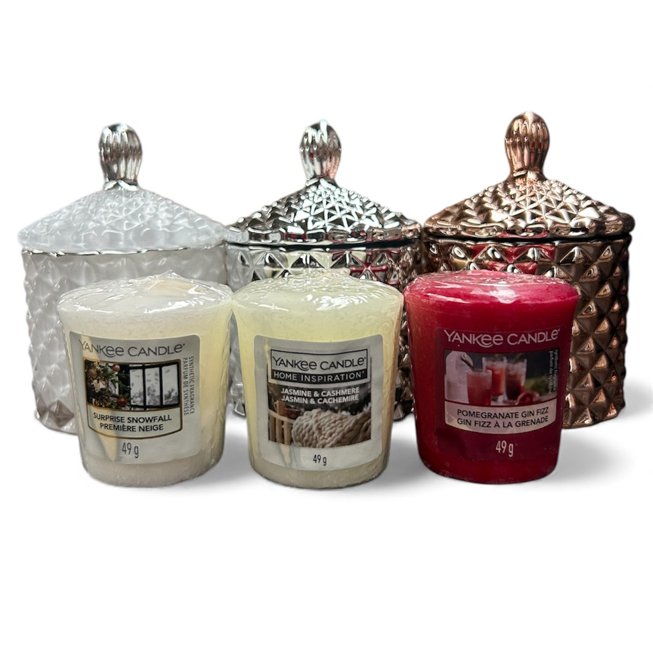 Yankee Candle Votives Set and Luxury Jars (Set of 3) | Home Fragrance Candle Set