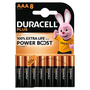 10 x Duracell Batteries Power Boost AAA - 8 PACK