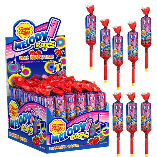 48 x Chupa Chups Melody Pops Strawberry 15G