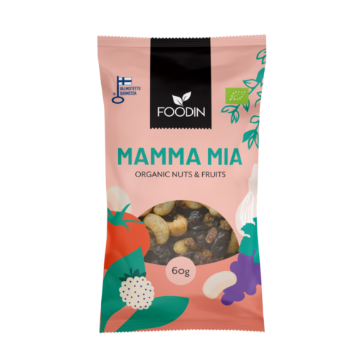 8 x Foodin Nuts & Fruits Mamma Mia Org - 60g