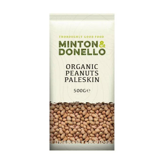 6 x Minton & Donello Organic Peanuts Paleskin - 500g