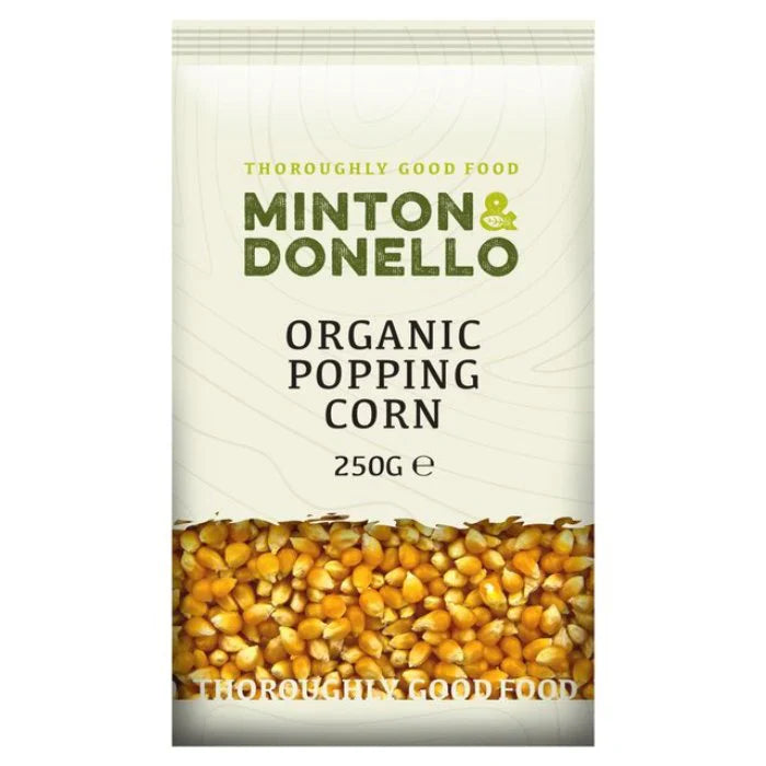 6 x Minton & Donello Org Popping Corn - 250g