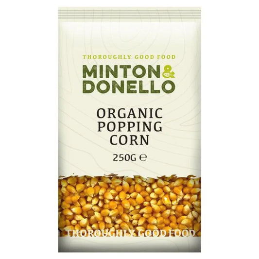 6 x Minton & Donello Org Popping Corn - 250g