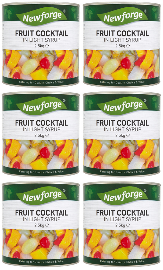 6 x Newforge Fruit Cocktail In Light Syrup 2.5Kg
