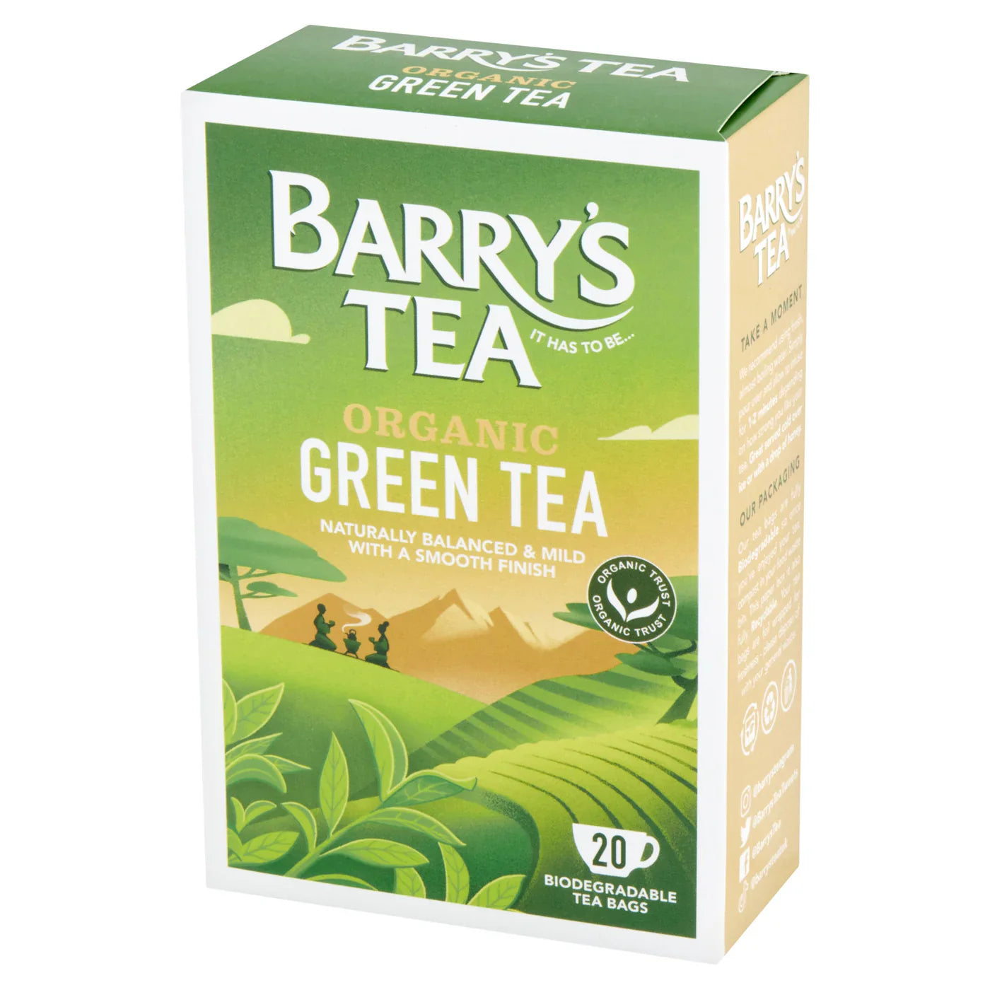 6 x Barrys Tea 20 Organic Green Tea 36G