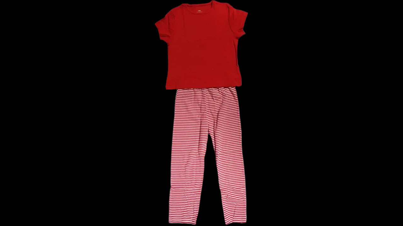 P696 RED STRIPED PYJAMAS