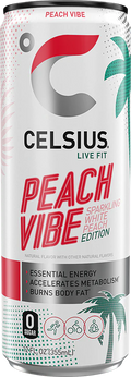 12 x Celsius Peach Vibe Energy Drink - 355ML