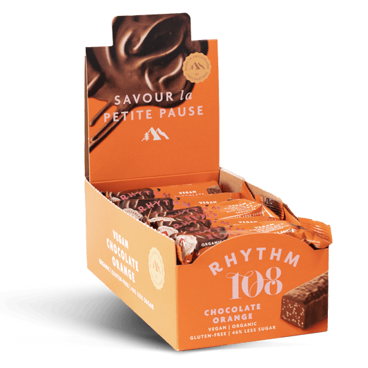 15 x Rhythm 108 Orange Bar Dark Choc - 33g