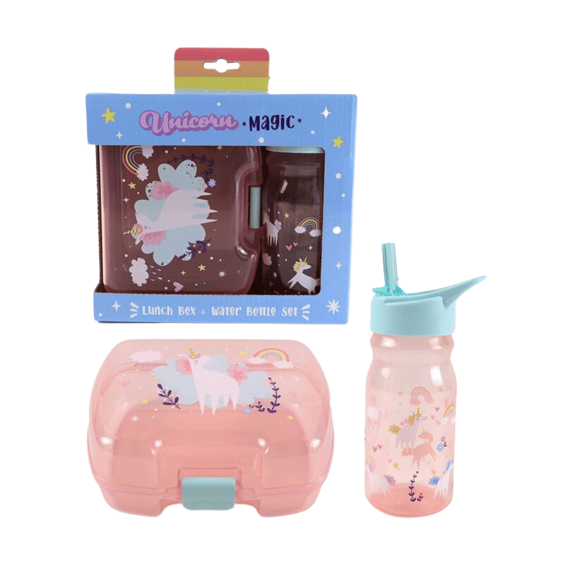 SB40 UNICORN MAGIC LUNCH BOX & WATER BOTTLE SET