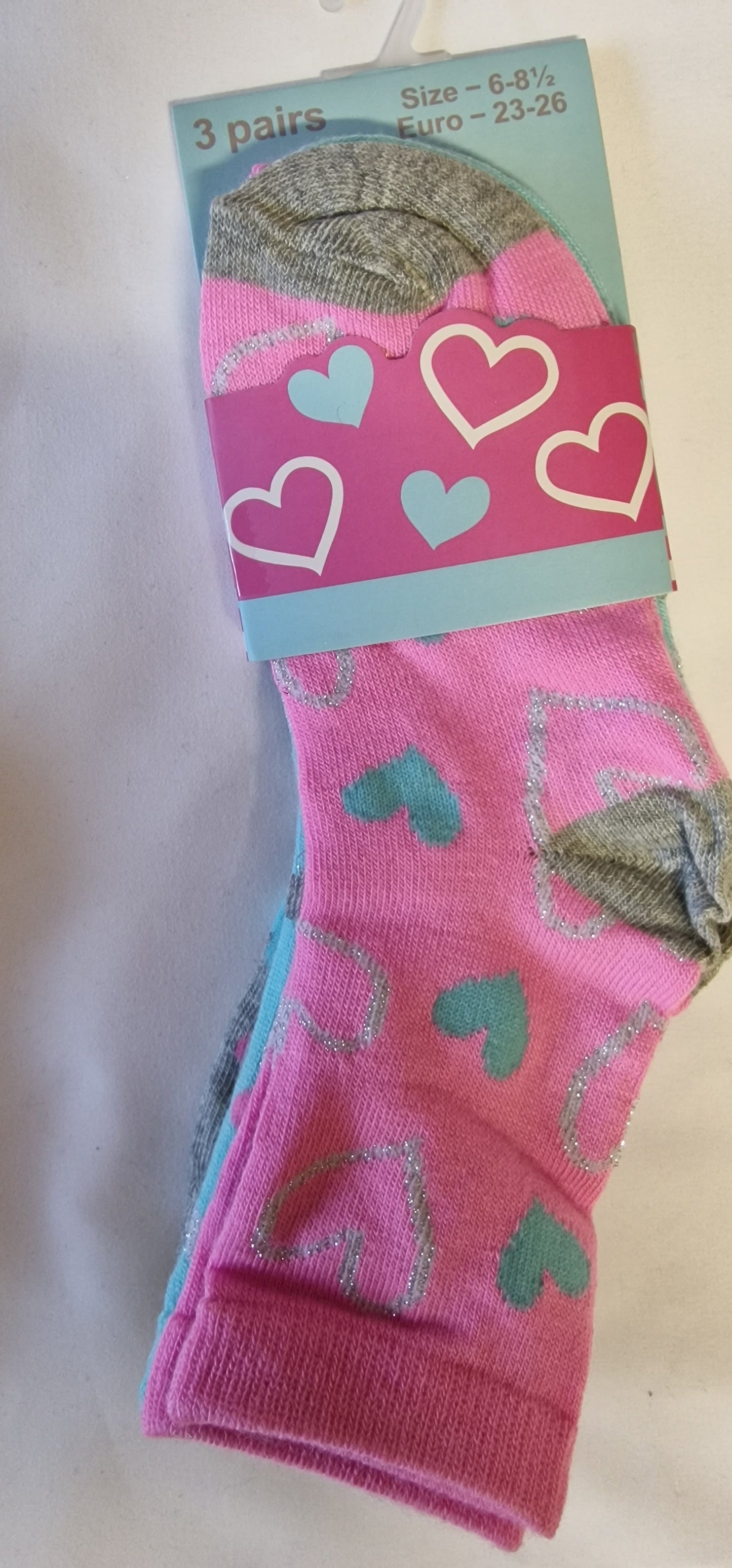 SO21 STARS & LOVE HEARTS 3PK UK 6 - 3.5