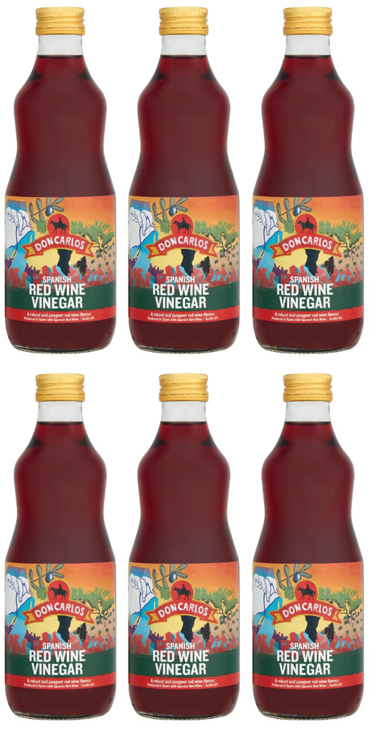 6 x Don Carlos Finest Spanish Red Wine Vinegar 500Ml