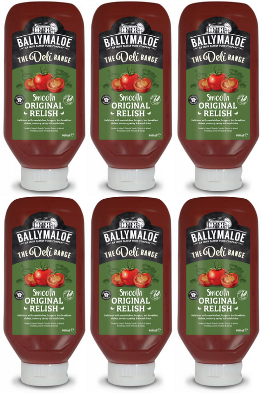 6 x Ballymaloe The Deli Range Smooth Original Relish 960Ml