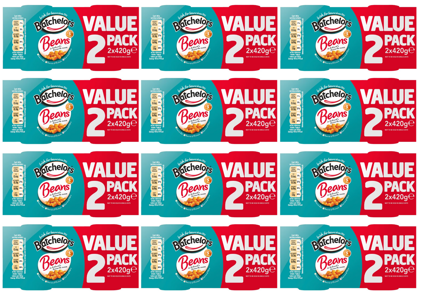 12 x Batchelors Beans 2 X 420G