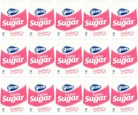 15 x Gem Caster Sugar 1Kg