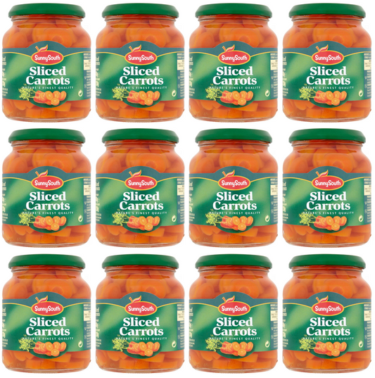 12 x Sunny South Sliced Carrots 340G