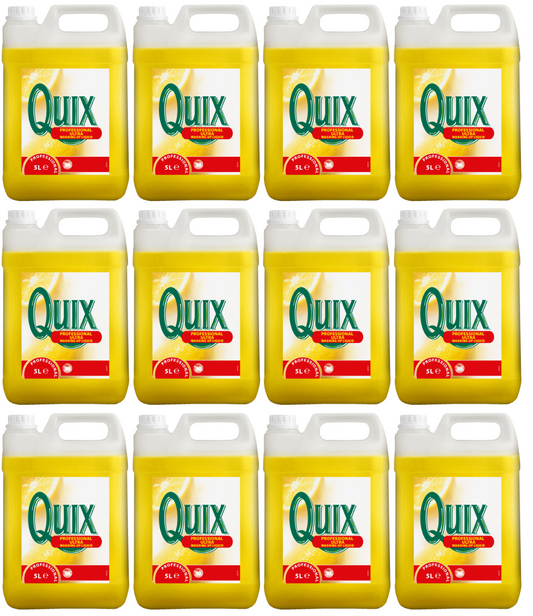 12 x Quix Wash Up Liquid 5L- Pro Formula