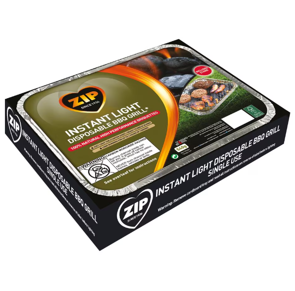 12 x Zip Instant Light Bbq Tray 540G