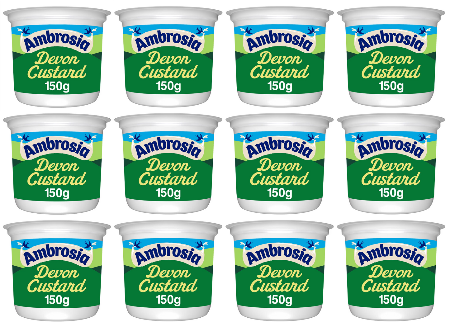 12 x Ambrosia Devon Custard 150G