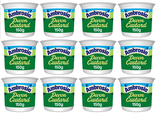 12 x Ambrosia Devon Custard 150G
