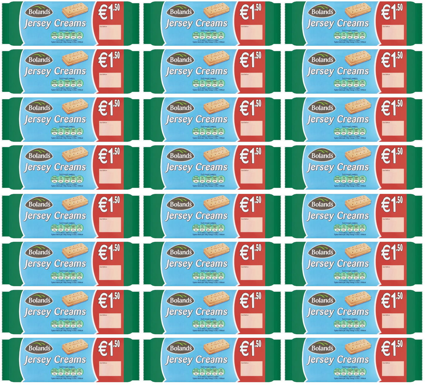 24 x Bolands Jersey Creams 150G