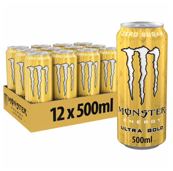 12 x Monster Energy Ultra Gold 500Ml