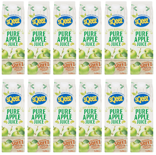 12 x Sqeez Pure Apple Juice 1 Litre