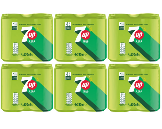 6 x 7Up Zero Sugar 4 X 330Ml
