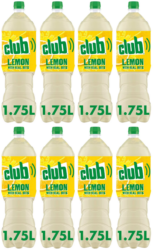 8 x Club Lemon With Real Bits 1.75 Liters
