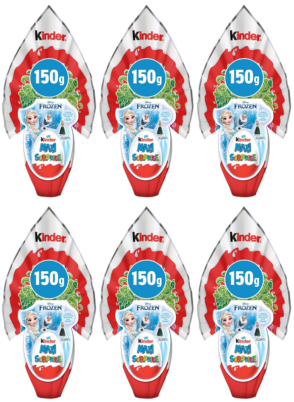 6 x Kinder Maxi Surprise Egg - 150GM