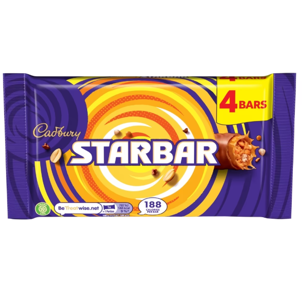 12 x Cadbury Starbar Bar 4pk - 148GM