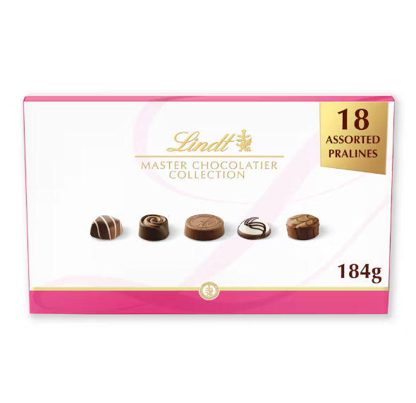8 x Lindt Master Chocolatier Collection Chocolate Box 184G