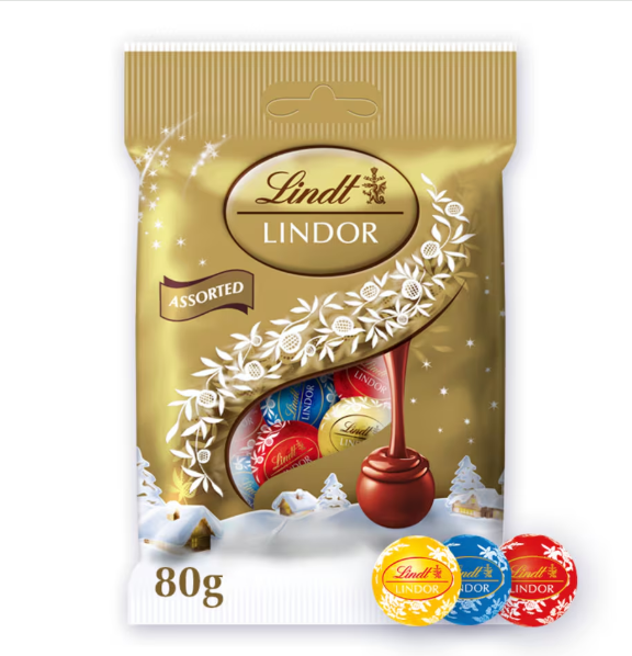 16 x Lindt Lindor Assorted Mini Truffles 80G