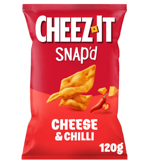 14 x Cheez-It Snap D Cheese & Chilli Baked Snacks 120G