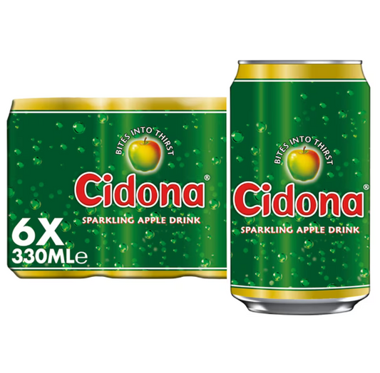 24 x Cidona Sparkling Apple Drink Can 330Ml