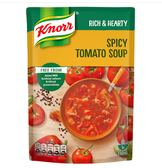6 x Knorr Rich & Hearty Spicy Tomato Soup 390G