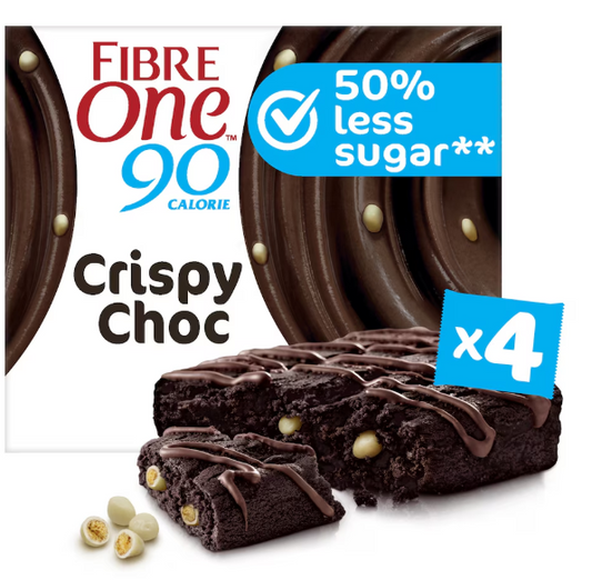 7 x Fibre One 90 Calorie Crispy Choc Brownies 4 X 24G (96G)