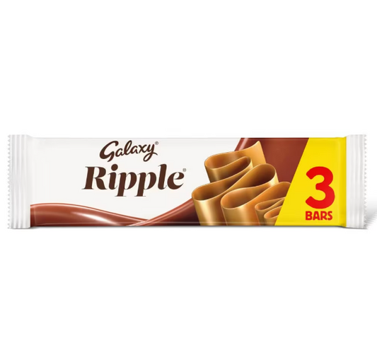 29 x Galaxy Ripple Milk Chocolate Snack Bars Multipack 3X30G