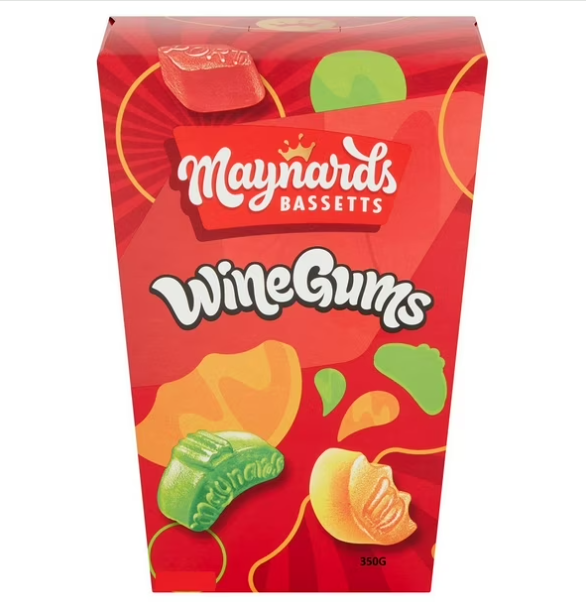 6 x Maynards Bassetts Wine Gums Sweets Carton - 350GM