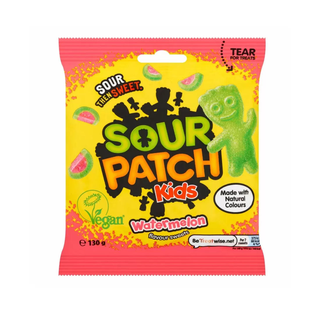 10 x Sour Patch Kids Watermelon Flavour Sweets 130G