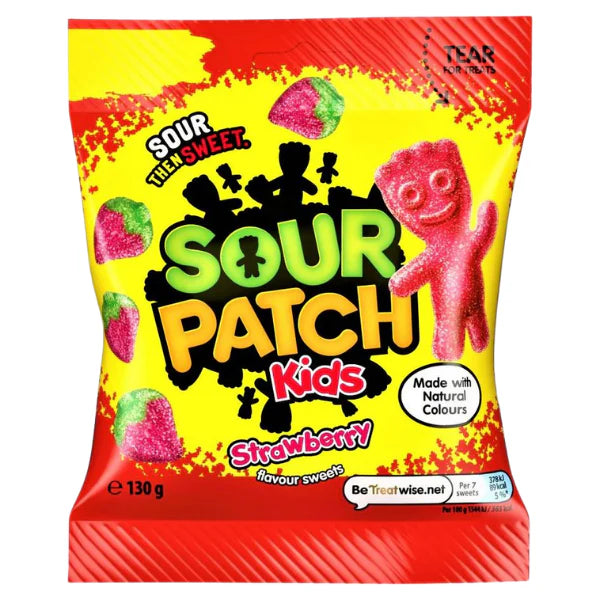 10 x Sour Patch Kids Strawberry Candy 130G