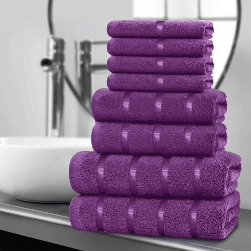 T90 8PC COTTON TOWEL TOWER