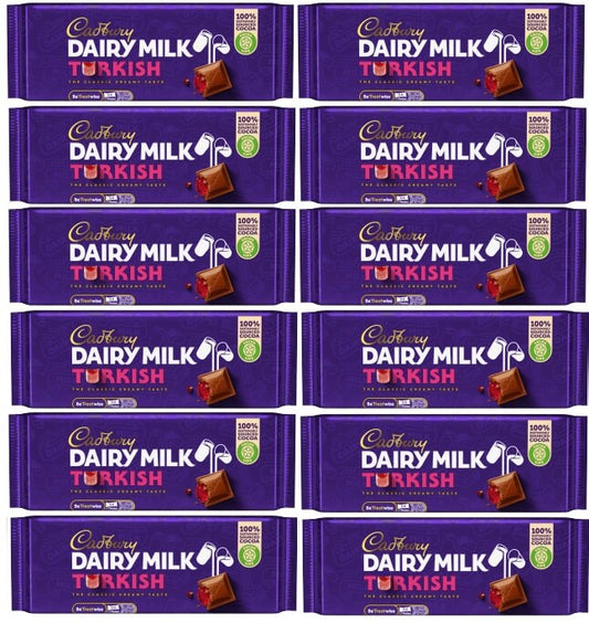 12 x Cadbury Dairy Milk Turkish Irish - 47Gm