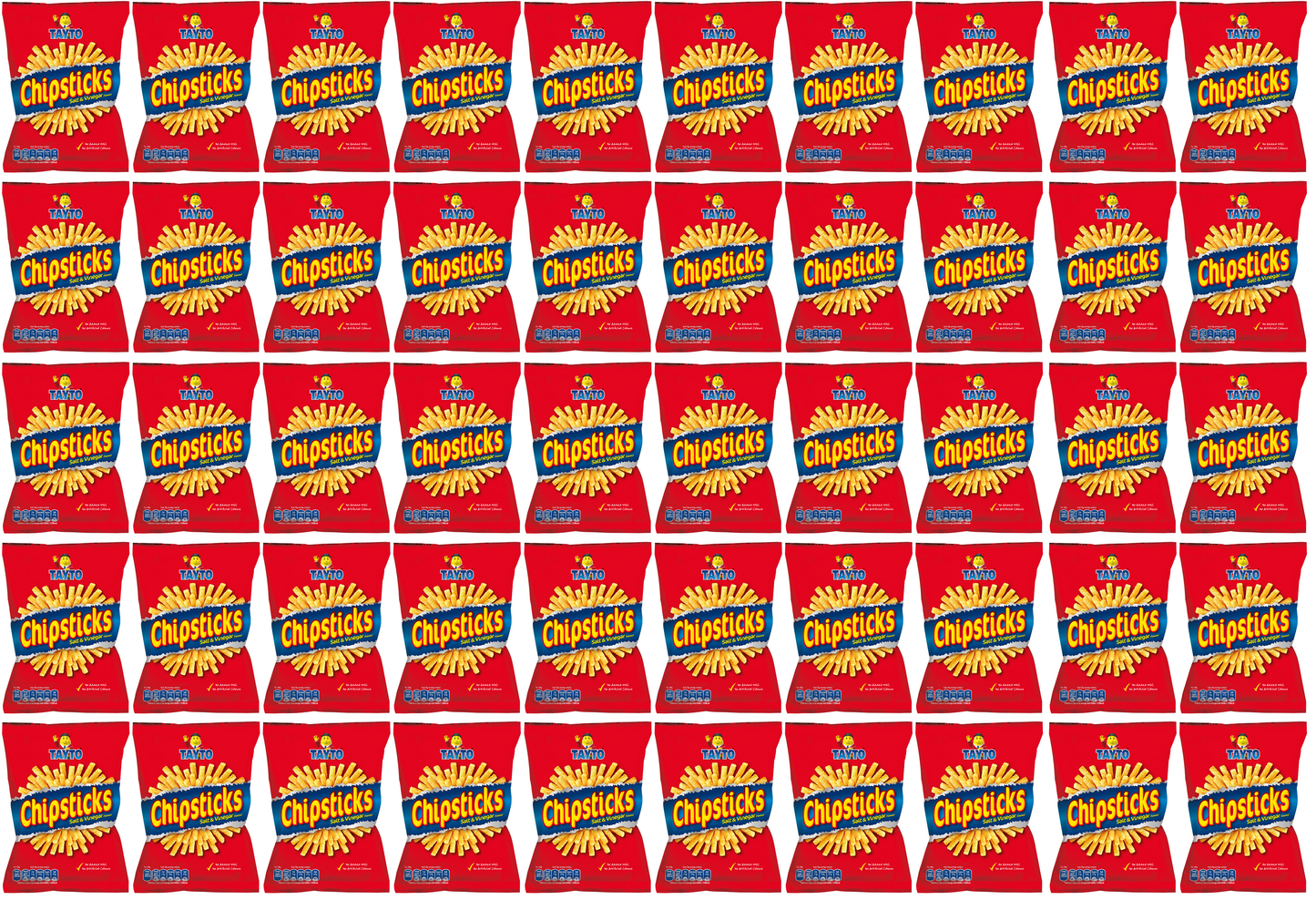 50 x Tayto Chipsticks Salt & Vinegar Flavour 33G