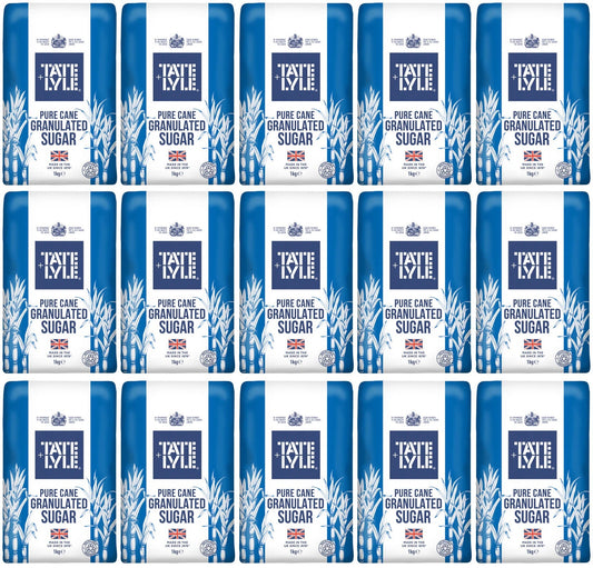 15 x Tate & Lyle Pure Cane Granulated Sugar 1Kg