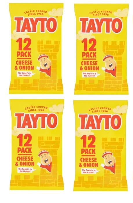 48 x Tayto Cheese & Onion 25g (4x12 Pack)