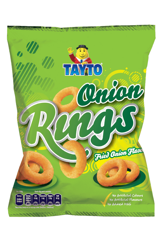 32 x Tayto Onion Rings Fried Onion Flavour 42G