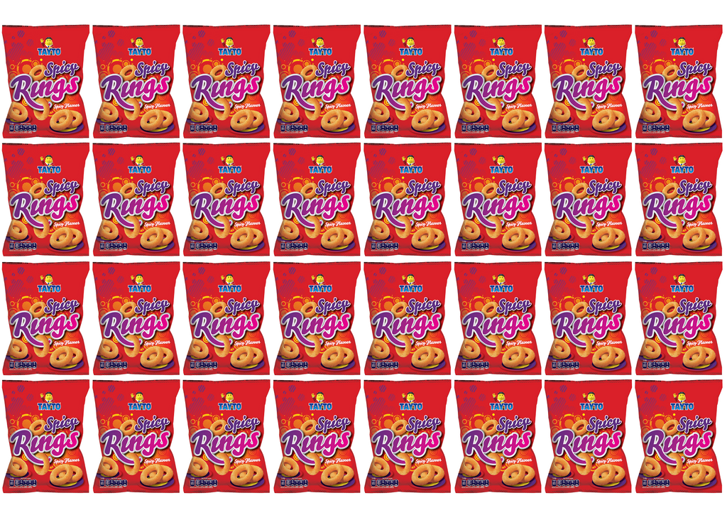 32 x Tayto Spicy Rings Spicy Flavour 42G