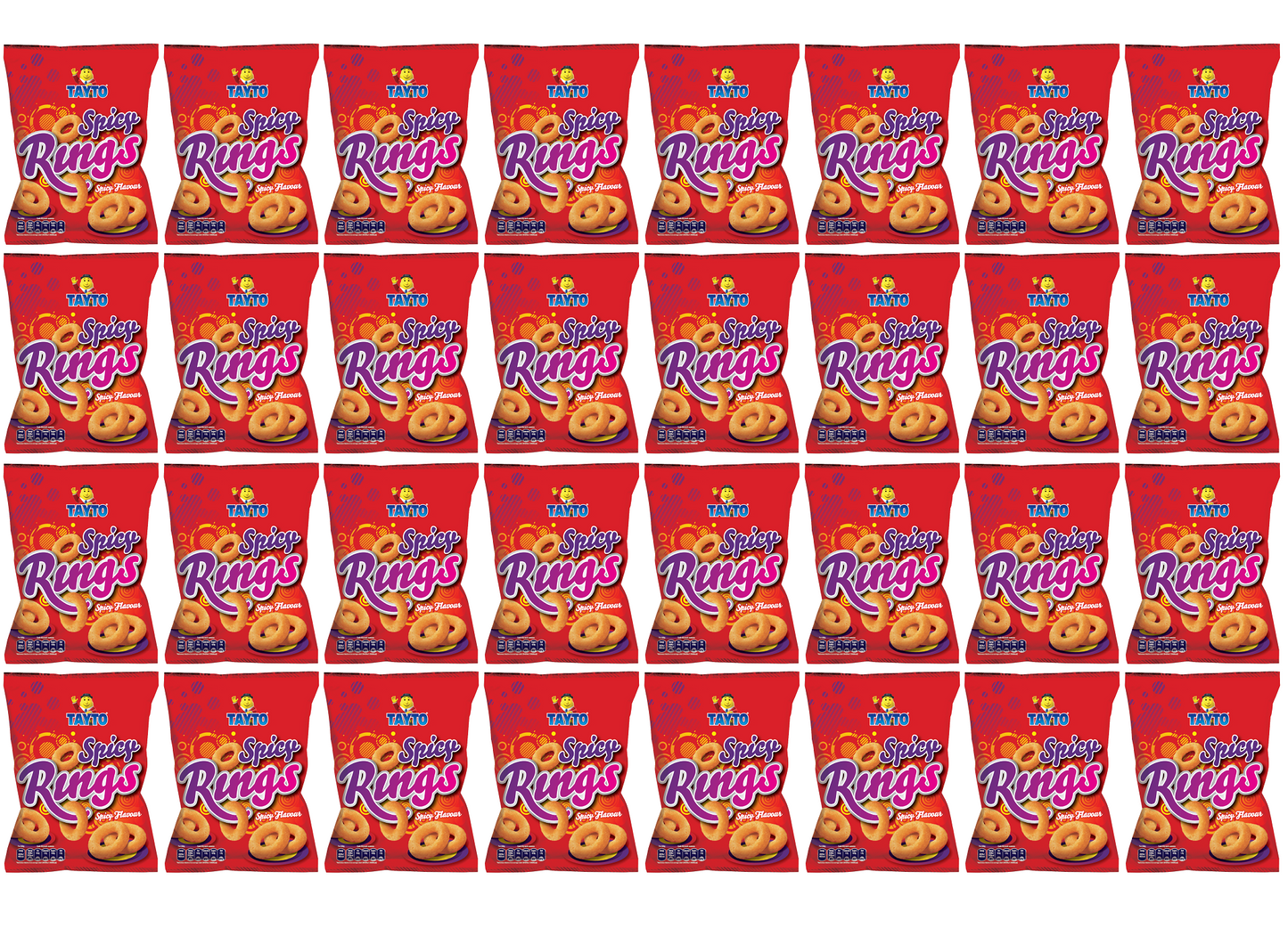 32 x Tayto Spicy Rings Spicy Flavour 42G