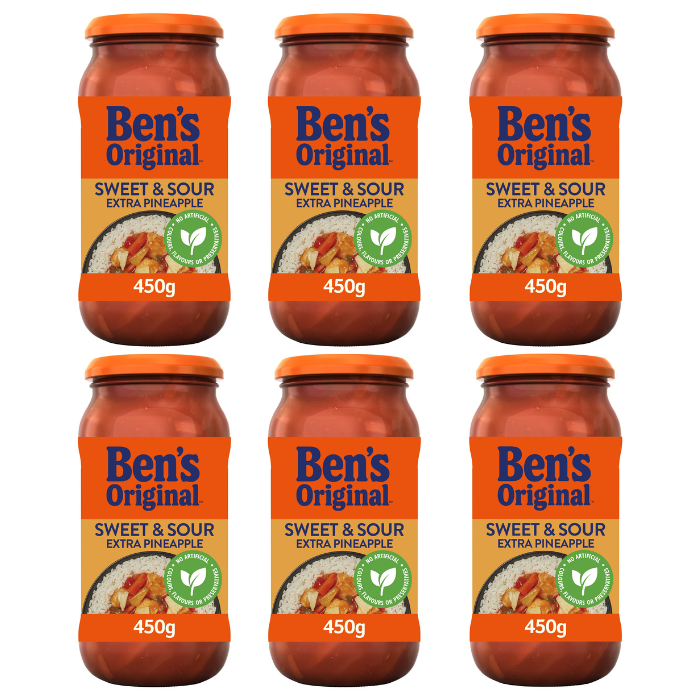 6 x Ben's Original Sweet & Sour Extra Pineapple 450G