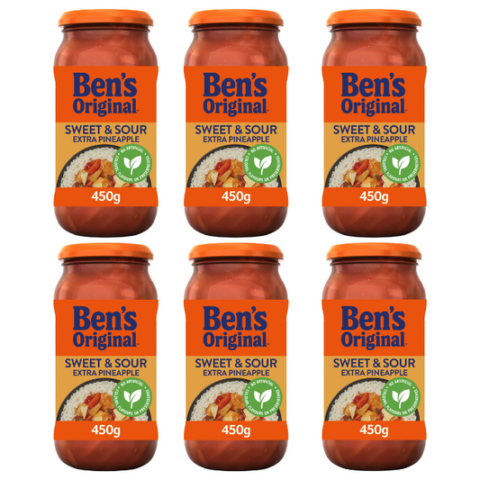 6 x Ben's Original Sweet & Sour Extra Pineapple 450G